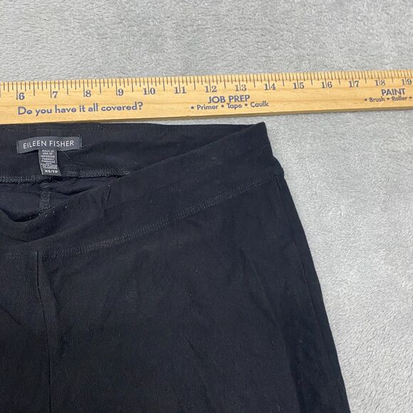 Eileen Fisher Pants Womens XS Black‎ Ankle Elastic Waist Stretch Pull On Viscose - Picture 3 of 9